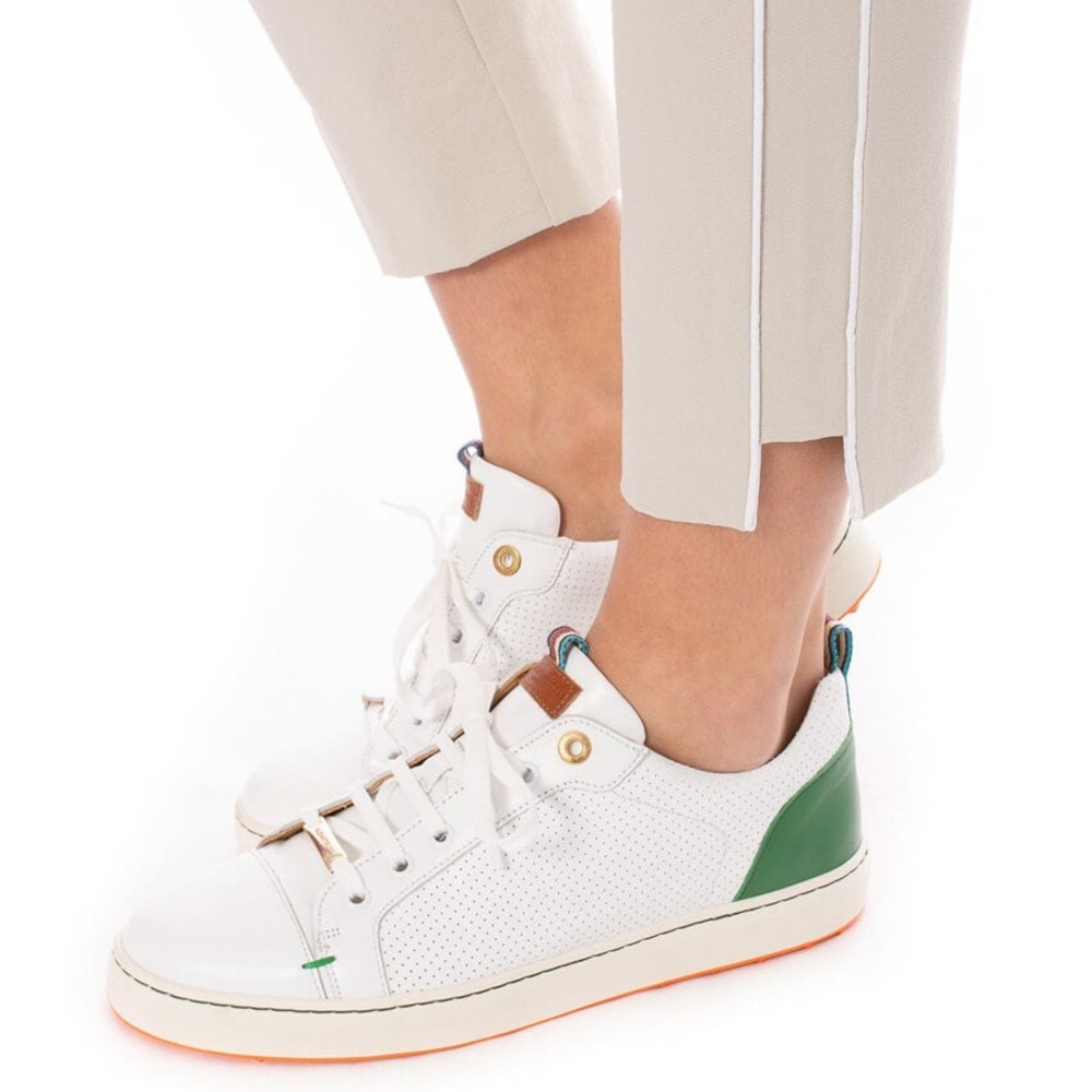Classic Women's Beige Ankle Pants - Picture 2 of 14